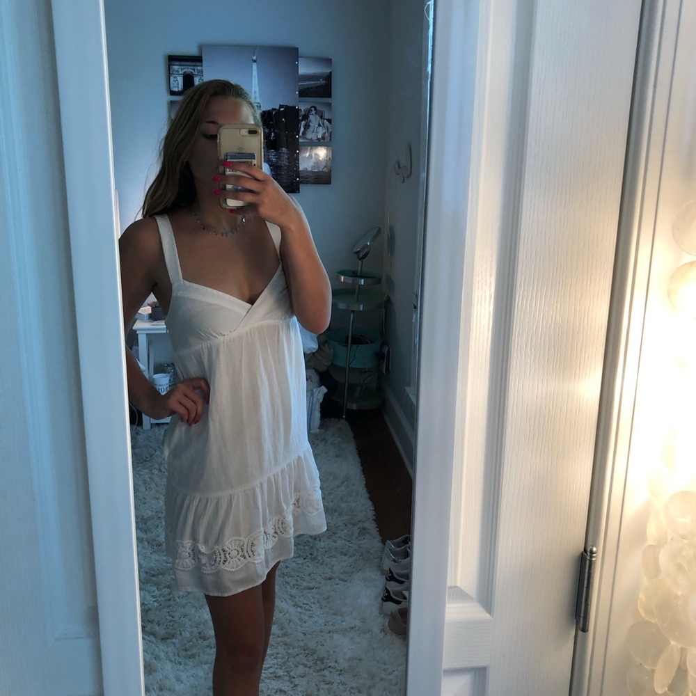 White Summer Floral Dress